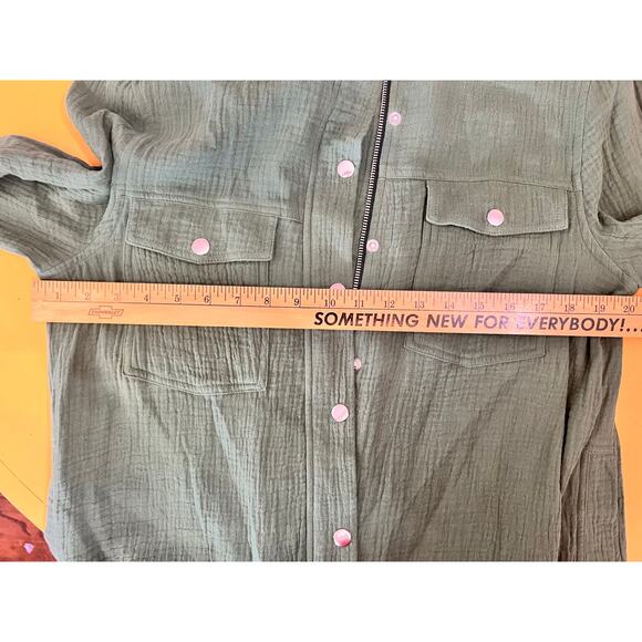 Velvet Heart Long Sleeve Full Zip Military Utility Jacket Green Women's S NWOT - Picture 5 of 5